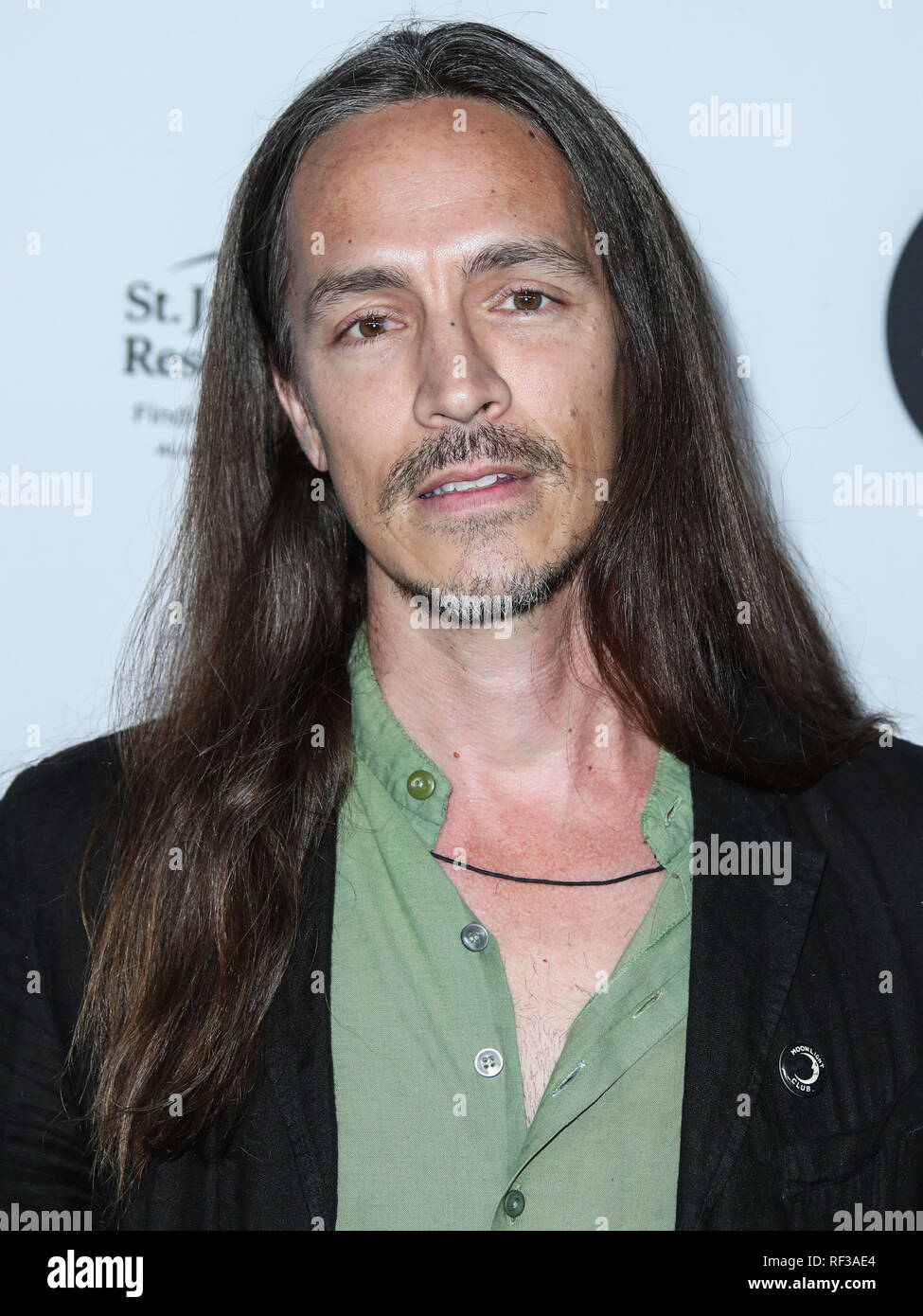 Los Angeles, California, USA. 23rd January, 2019. Singer Brandon Boyd of Incubus arrives at the Los Angeles Art Show 2019 Opening Night Gala held at the Los Angeles Convention Center on January 23, 2019 in Los Angeles, California, United States. (Photo by Xavier Collin/Image Press Agency) Credit: Image Press Agency/Alamy Live News Stock Photo
