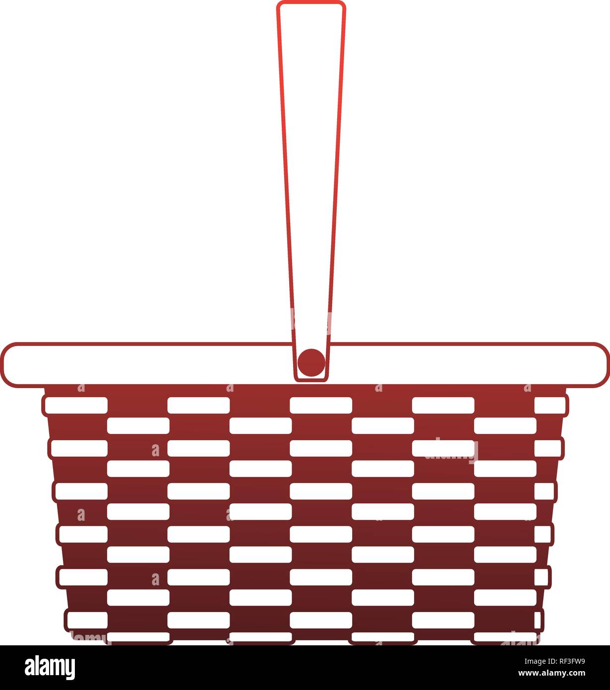 Picnic basket isolated red lines Stock Vector Image & Art - Alamy