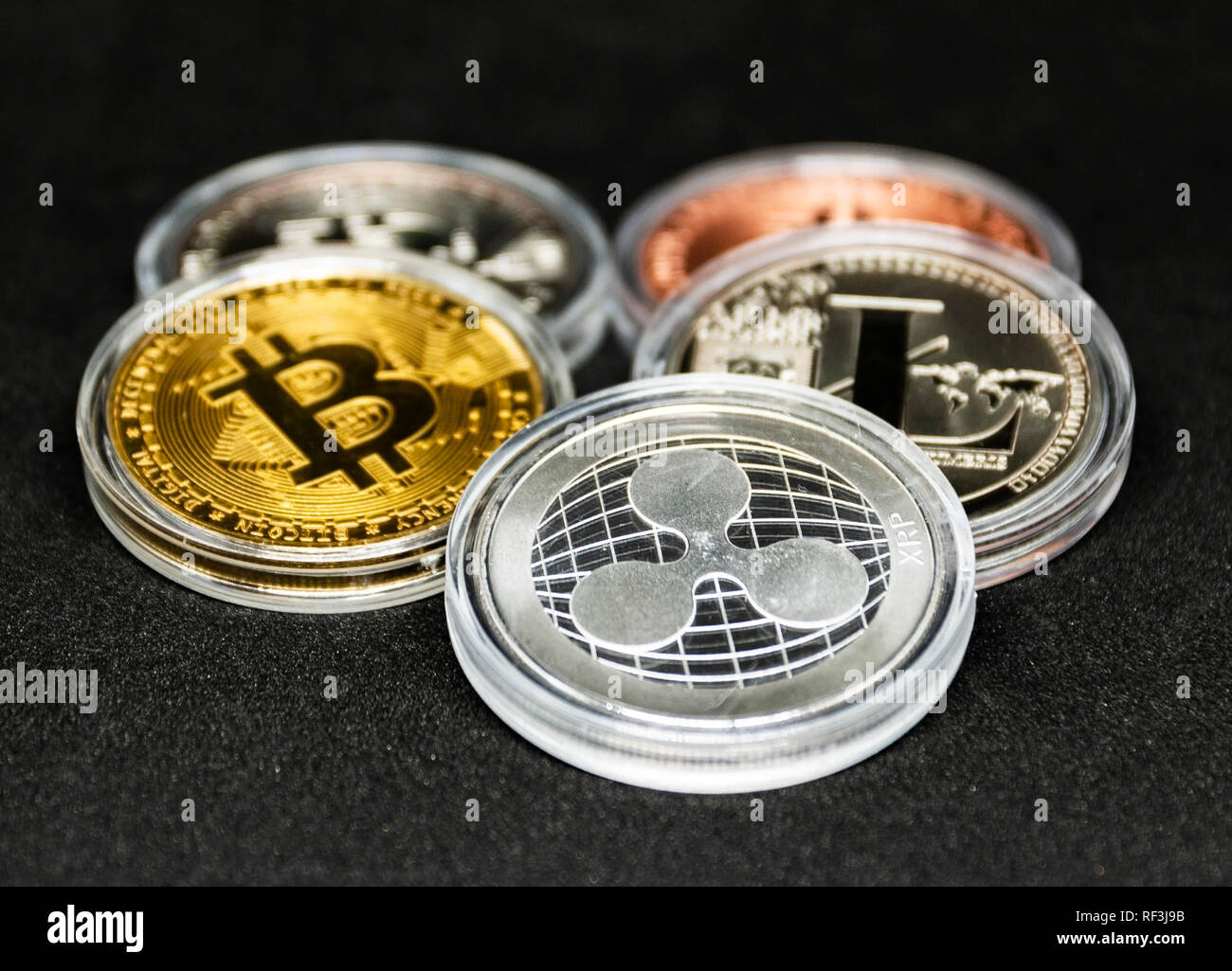 Bronze bitcoin isolated on white background. High resolution photo. Full  depth of field Stock Photo - Alamy