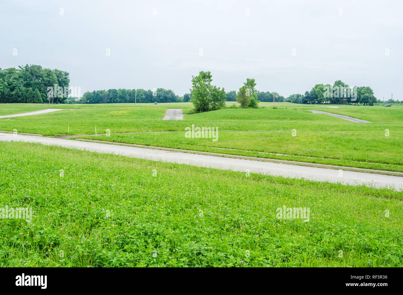 Uncompleted Coffee Creek subdivision in Northwest Indiana Stock Photo