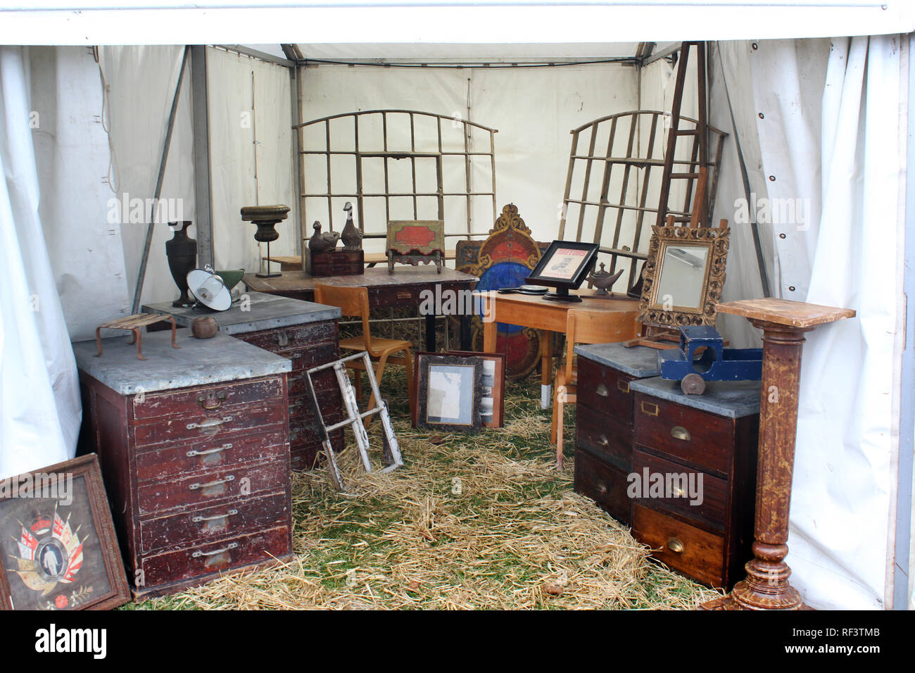 Ardingly antiques fair, West Sussex, England, UK Stock Photo