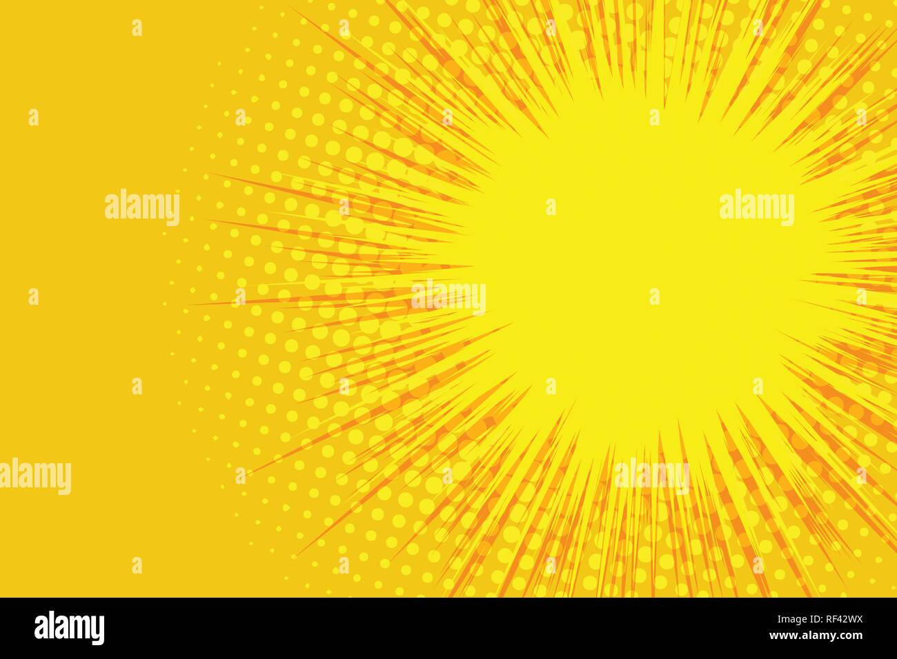 yellow comic background Stock Vector