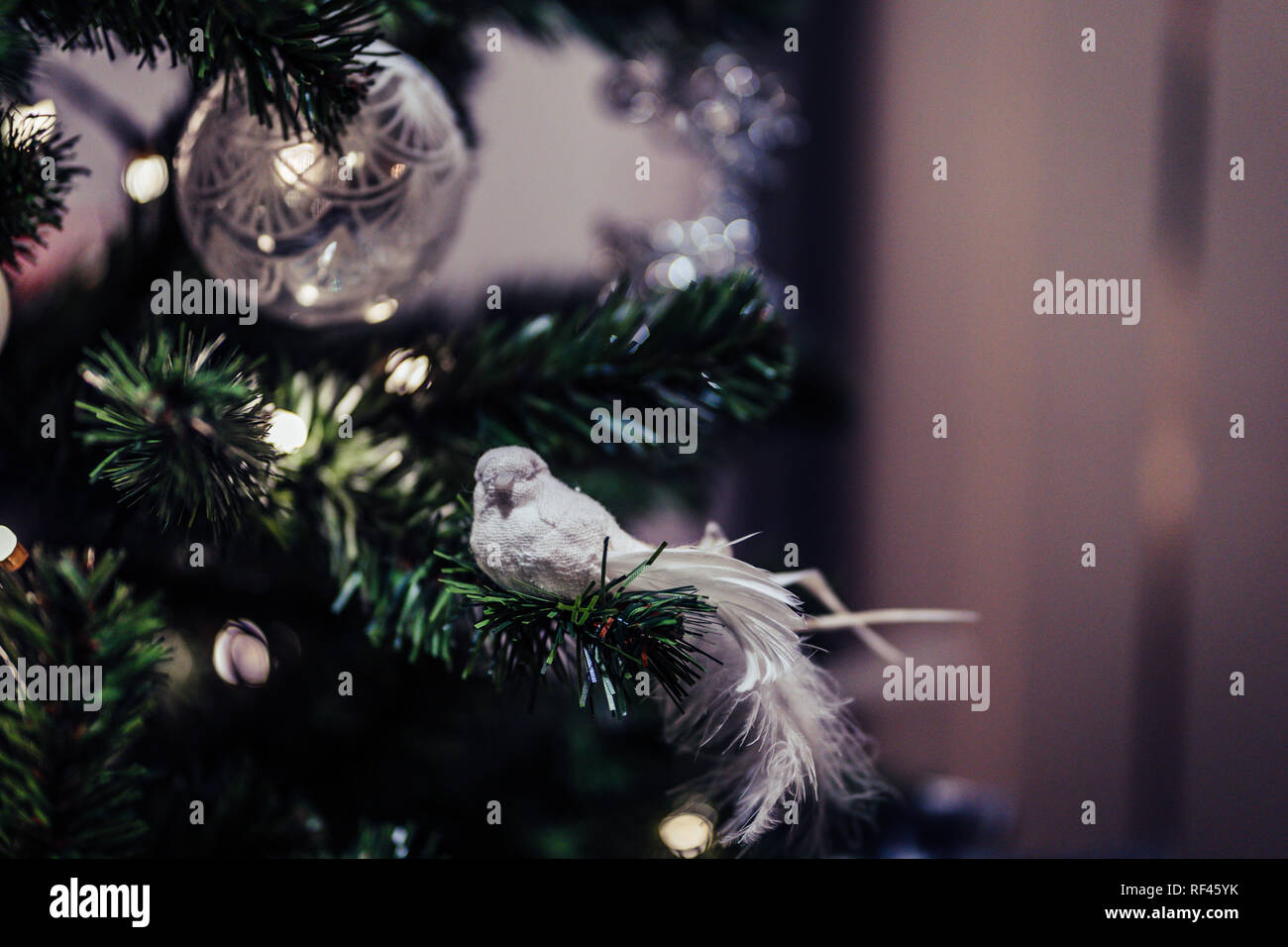 Isolated Handmade Christmas And New Year Decorations Bird Concept Of The Harmony And Peace In Family Stock Photo Alamy