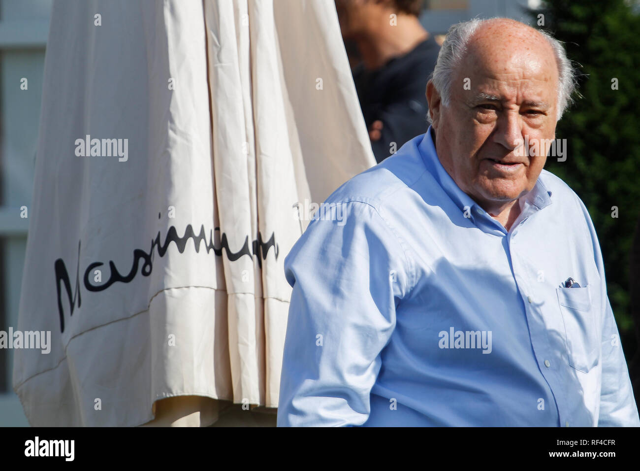 A CORUNA, SPAIN - JULY 20. Portrait of Amancio Ortega Gaona ,founder of  Inditex (Zara empire ) on July 20,2018 in A Coruña,Spain Stock Photo - Alamy