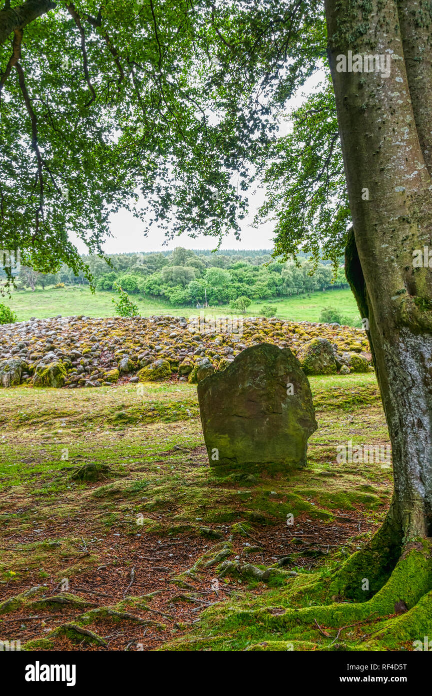 Clava burial cairns near Inverness, Scotland Stock Photo