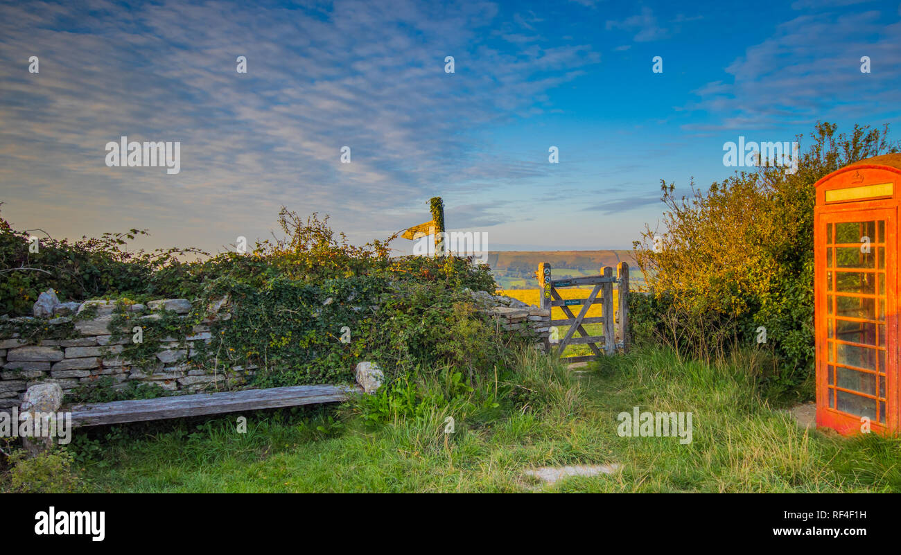 Countryside scene at Langton Matravers near Swanage, Dorset, UK Stock Photo Alamy