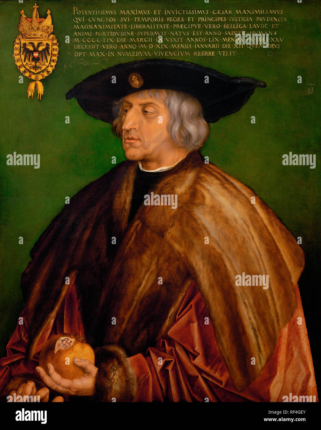 Portrait of Maximilian I - Holy Roman Emperor - Albrecht Dürer Stock Photo