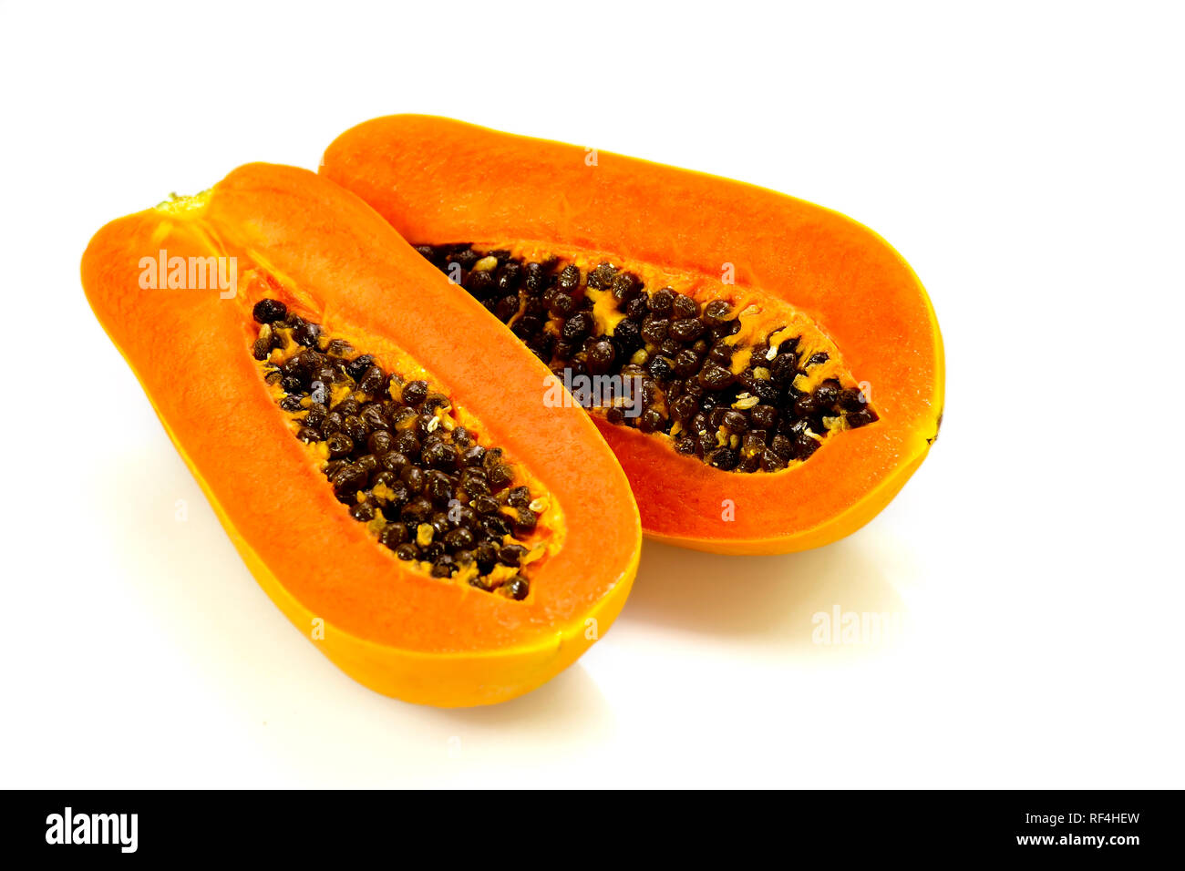Ripe papaya isolated on white background with clipping path Stock Photo Alamy