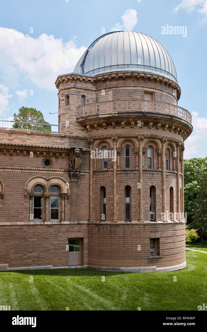 Small telescope dome at Yerkes Observatory in Williams Bay, Wisconsin Stock Photo