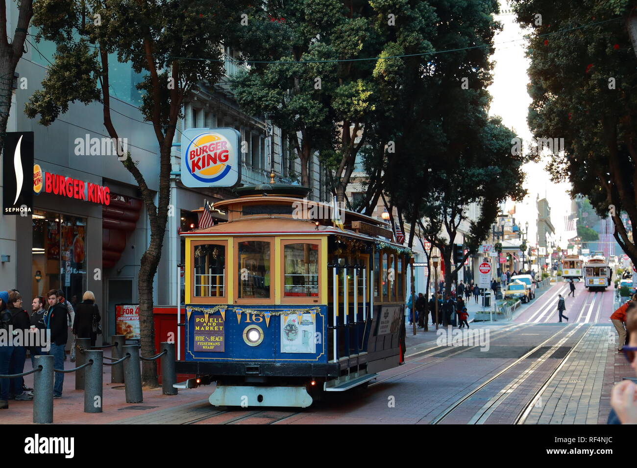 Cable Car in San Francisco, USA Stock Photo