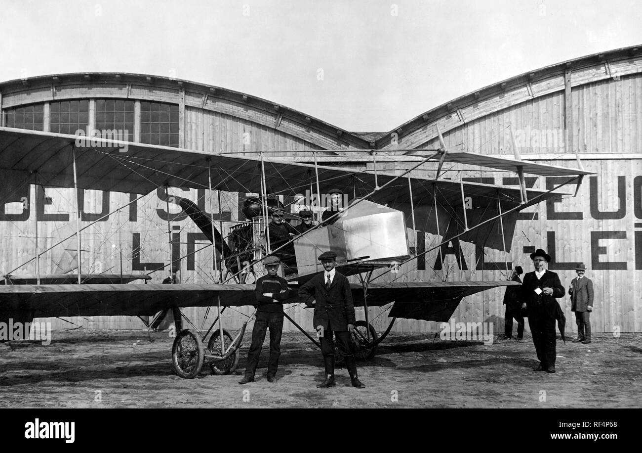 leipzig, joseph sablatnig, flight world record, 1911 Stock Photo
