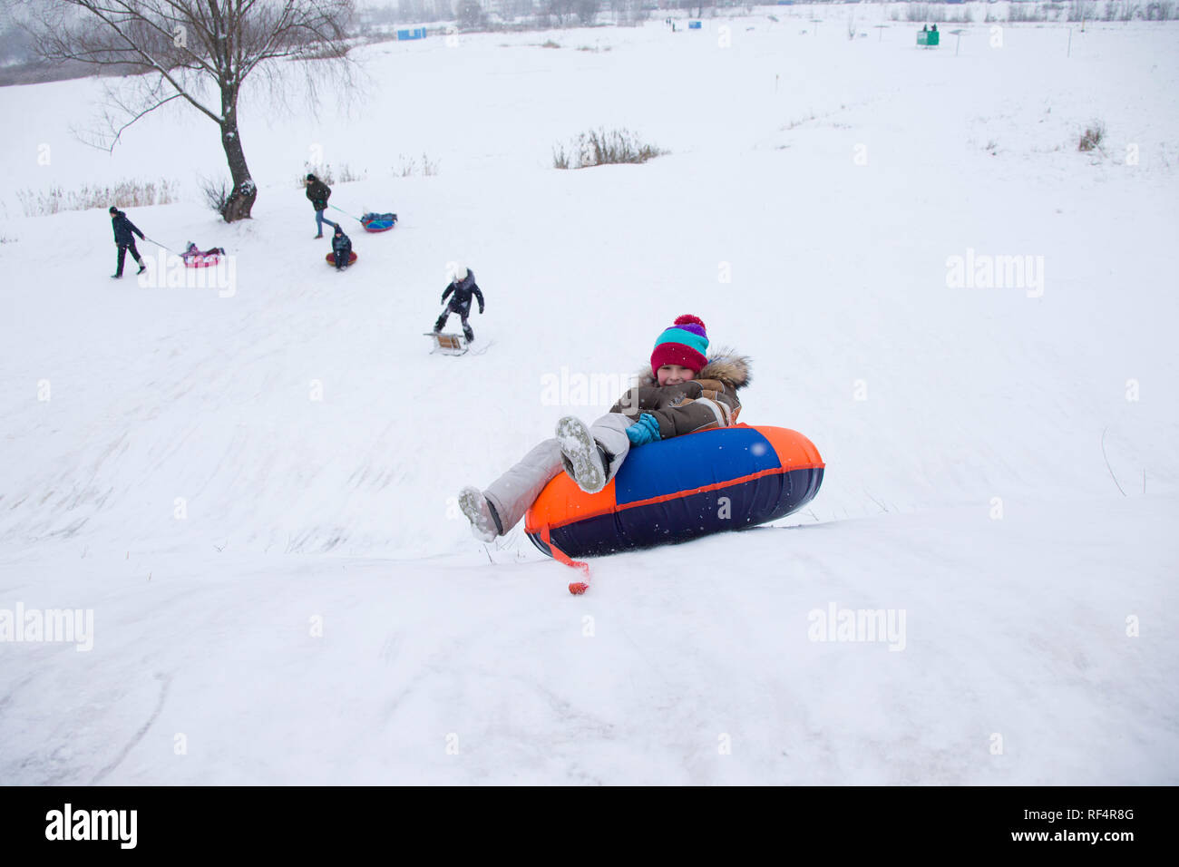 Sledding down the mountain hi-res stock photography and images - Page 3 -  Alamy