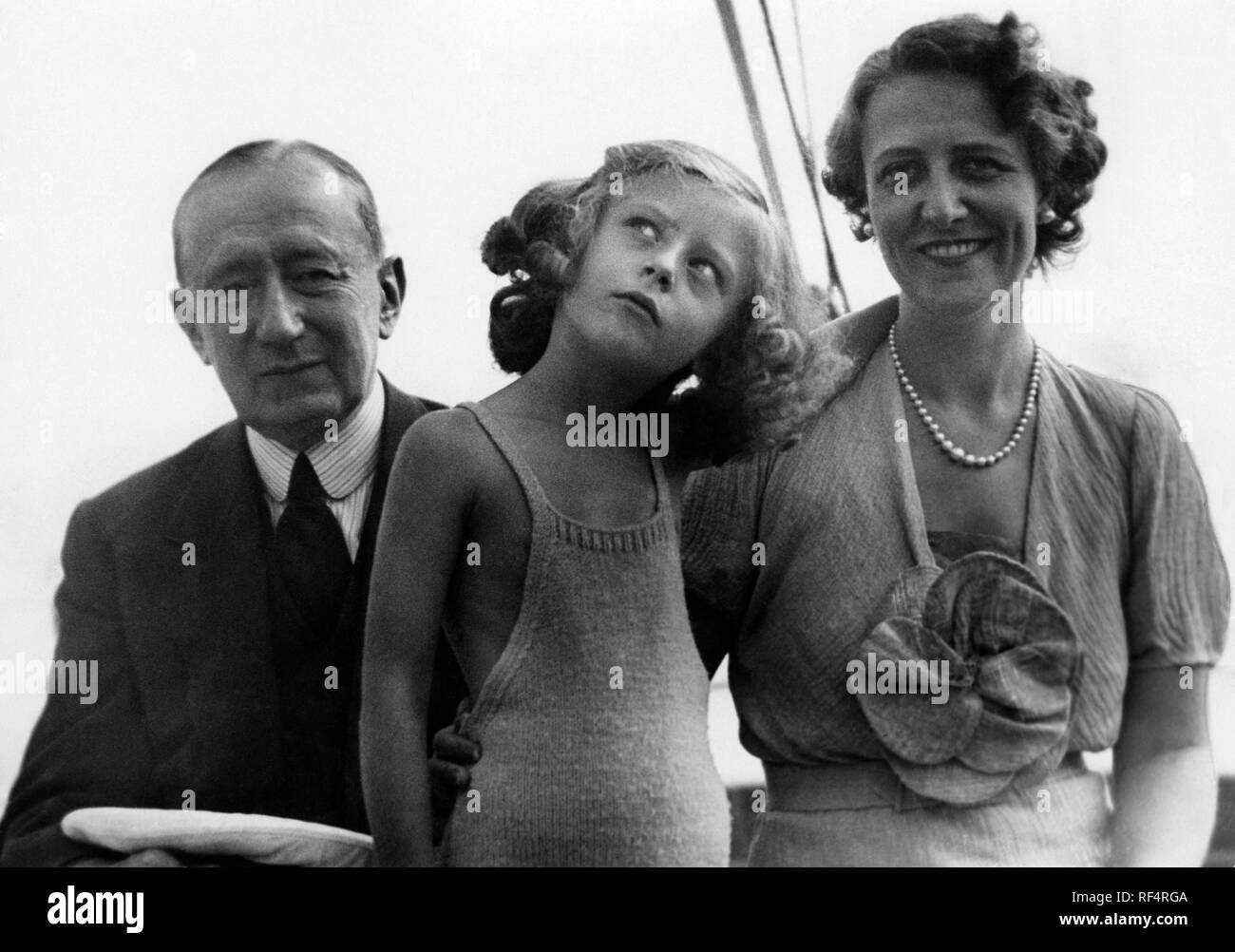 elettra marconi and family, 1936 Stock Photo