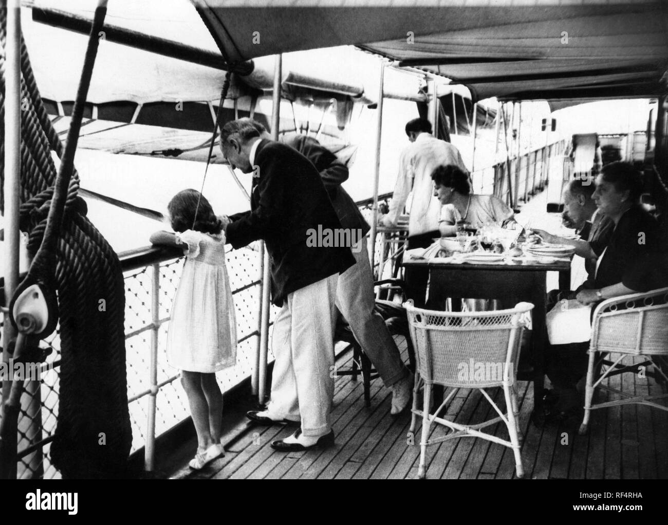 elettra marconi and family, 1936 Stock Photo