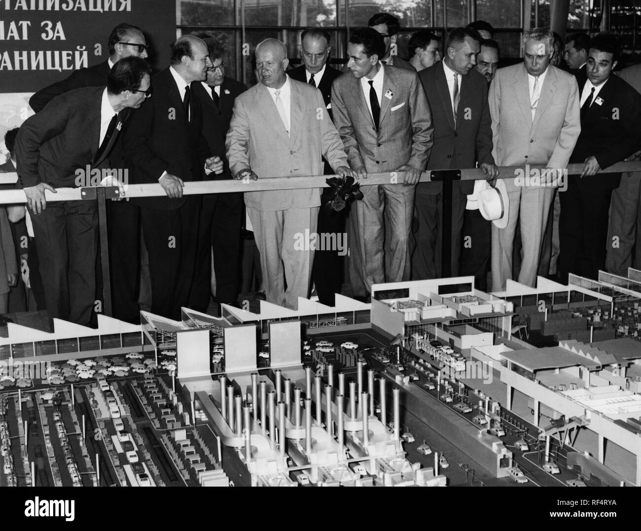Nikita Sergeevic Chruscev, fiat exposition, 1962 Stock Photo