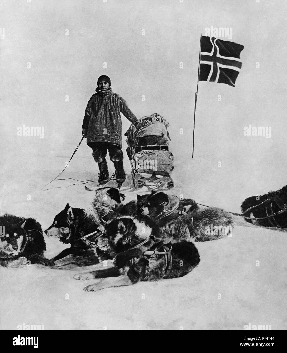 Helmer Julius Hanssen, south pole, 1911 Stock Photo