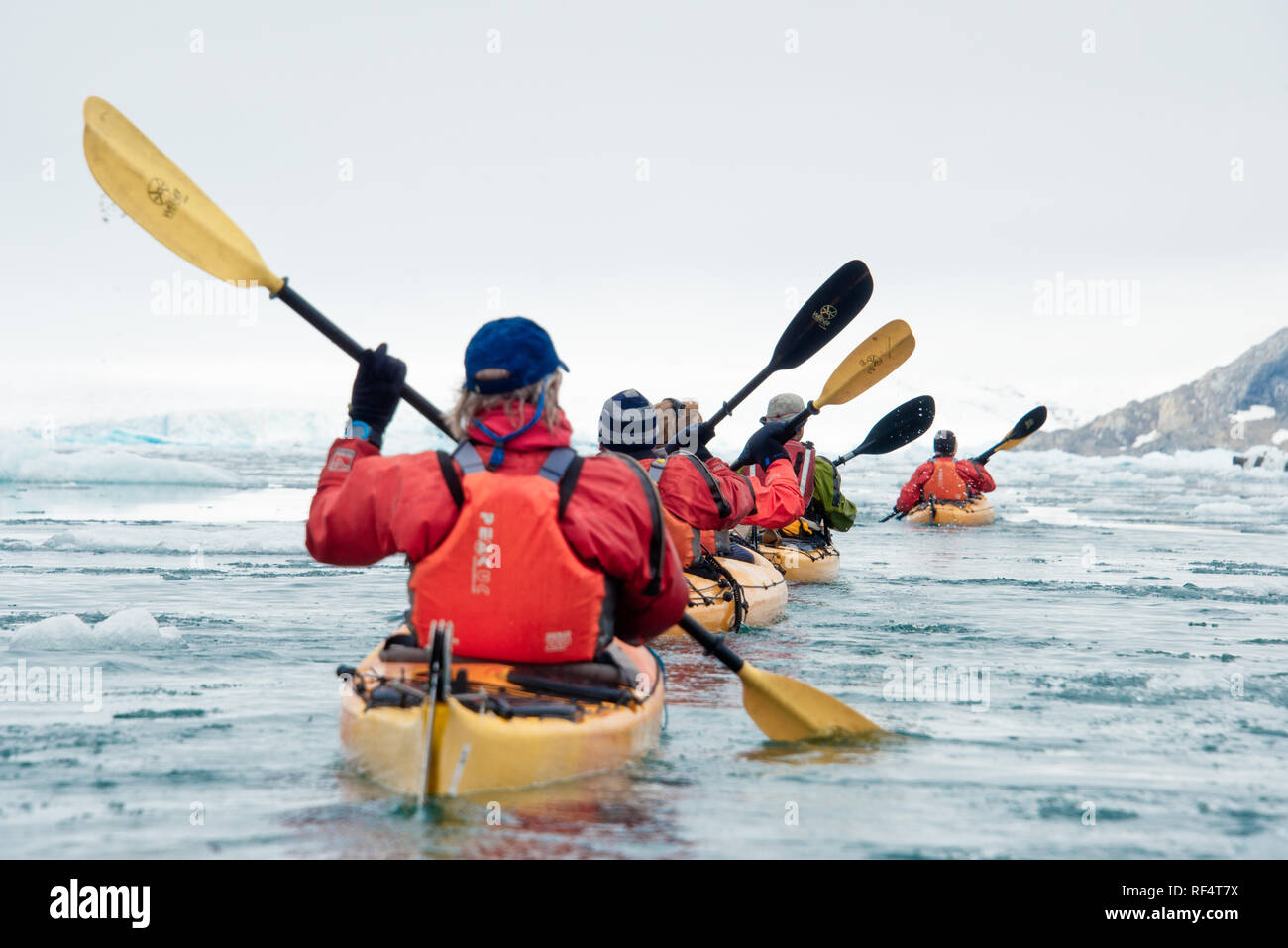 [kayaking in the Arctic] ice Arctic polar Stock Photo Alamy