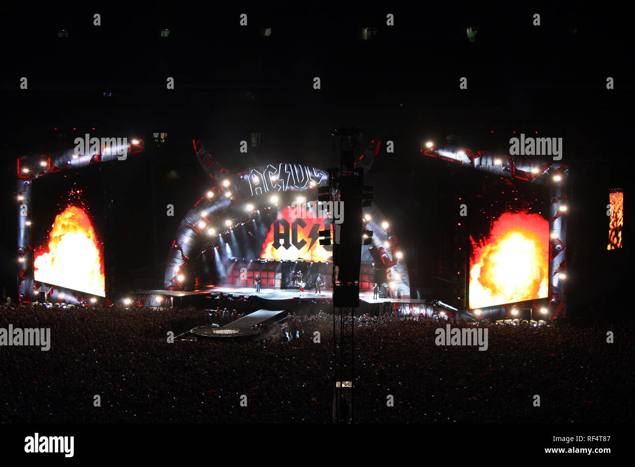 AC/DC playing live at Wembley Stadium on the 4th July 2015 Stock Photo ...