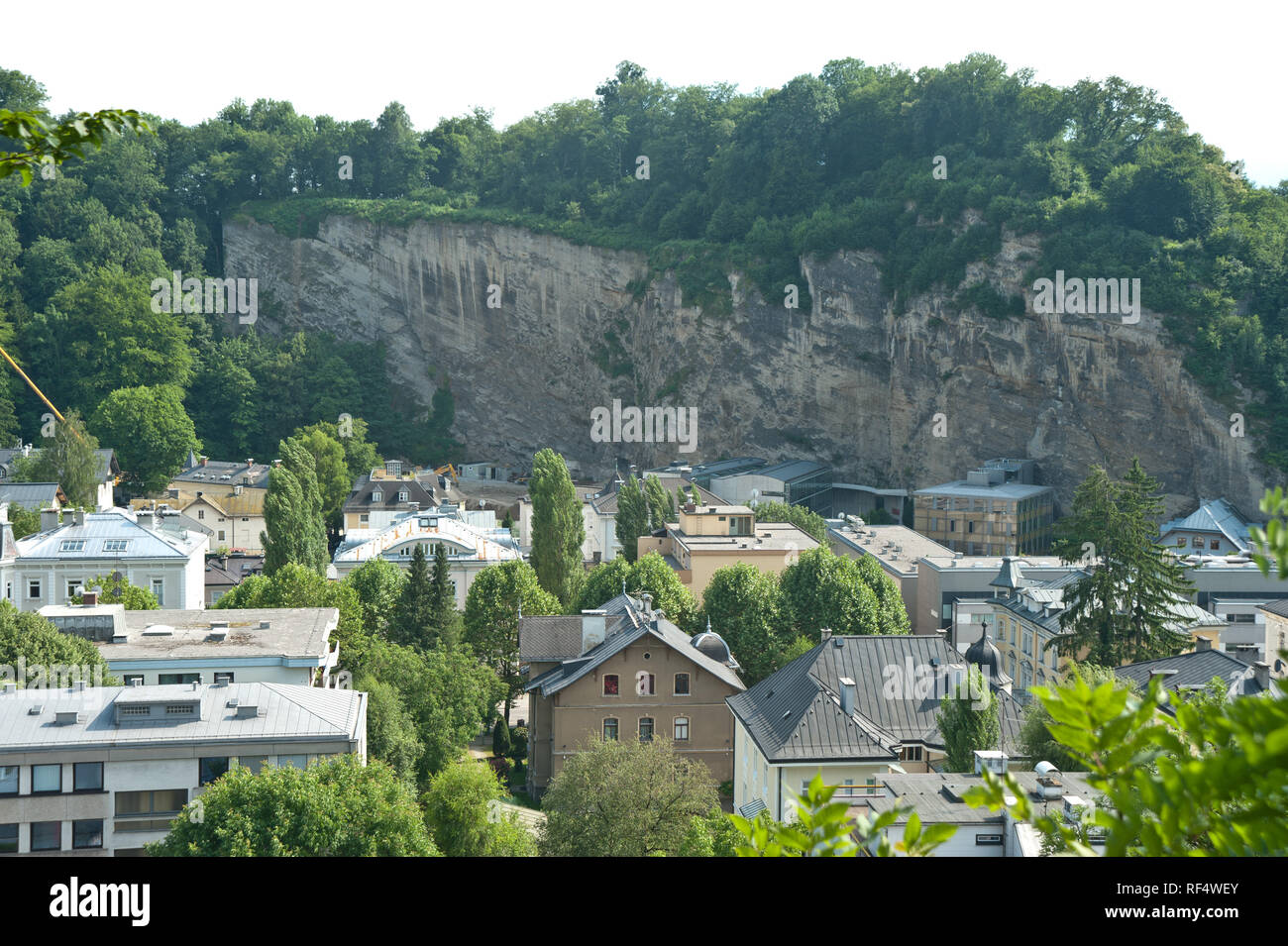 Salzburg, Stadtpanorama, Blick auf den Stadtteil Riedenburg - Salzburg, Panoramic View to Riedenburg Stock Photo