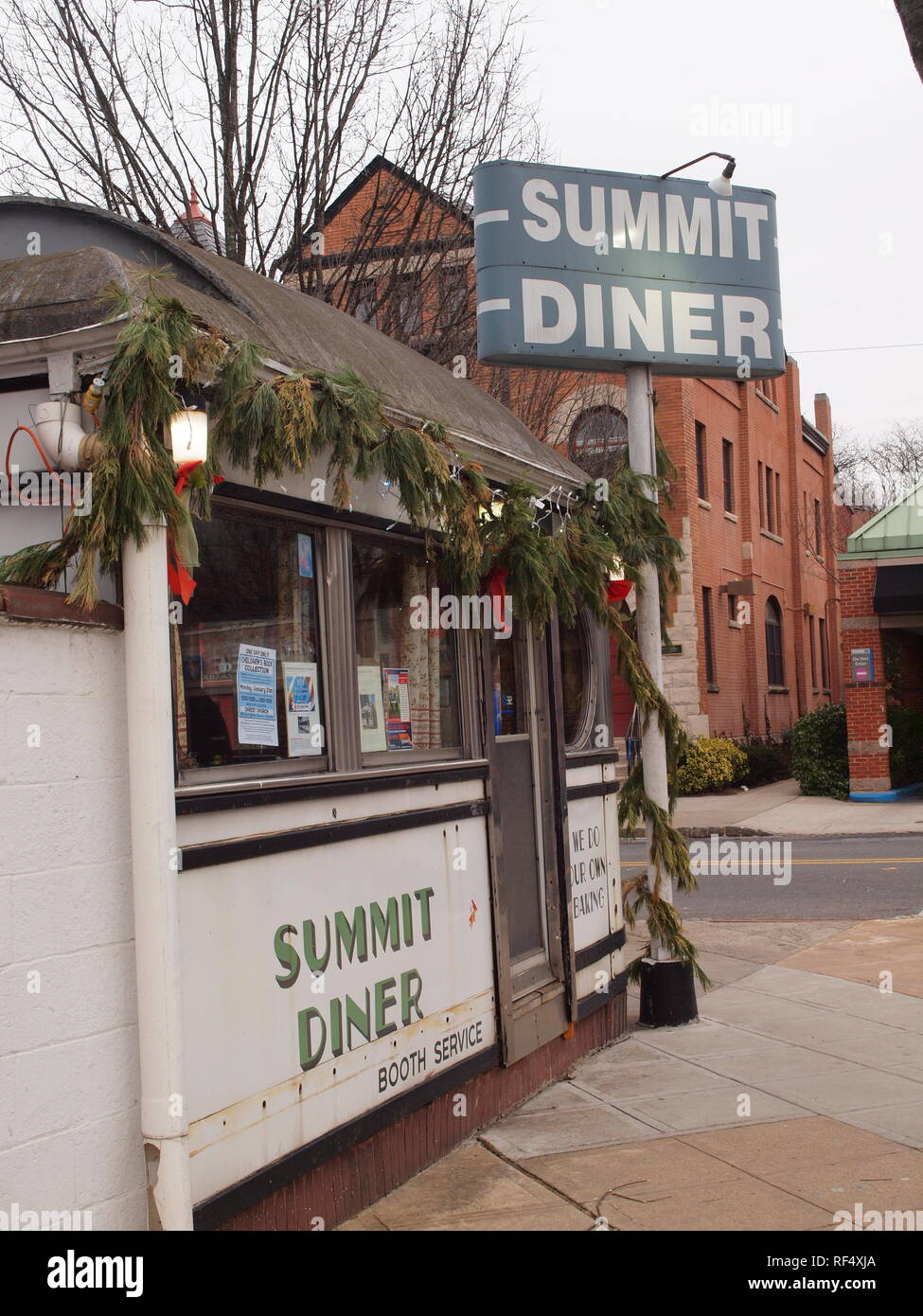 The famous Summit Diner on Summit Ave., Summit, New Jersey. This particular diner was opened in