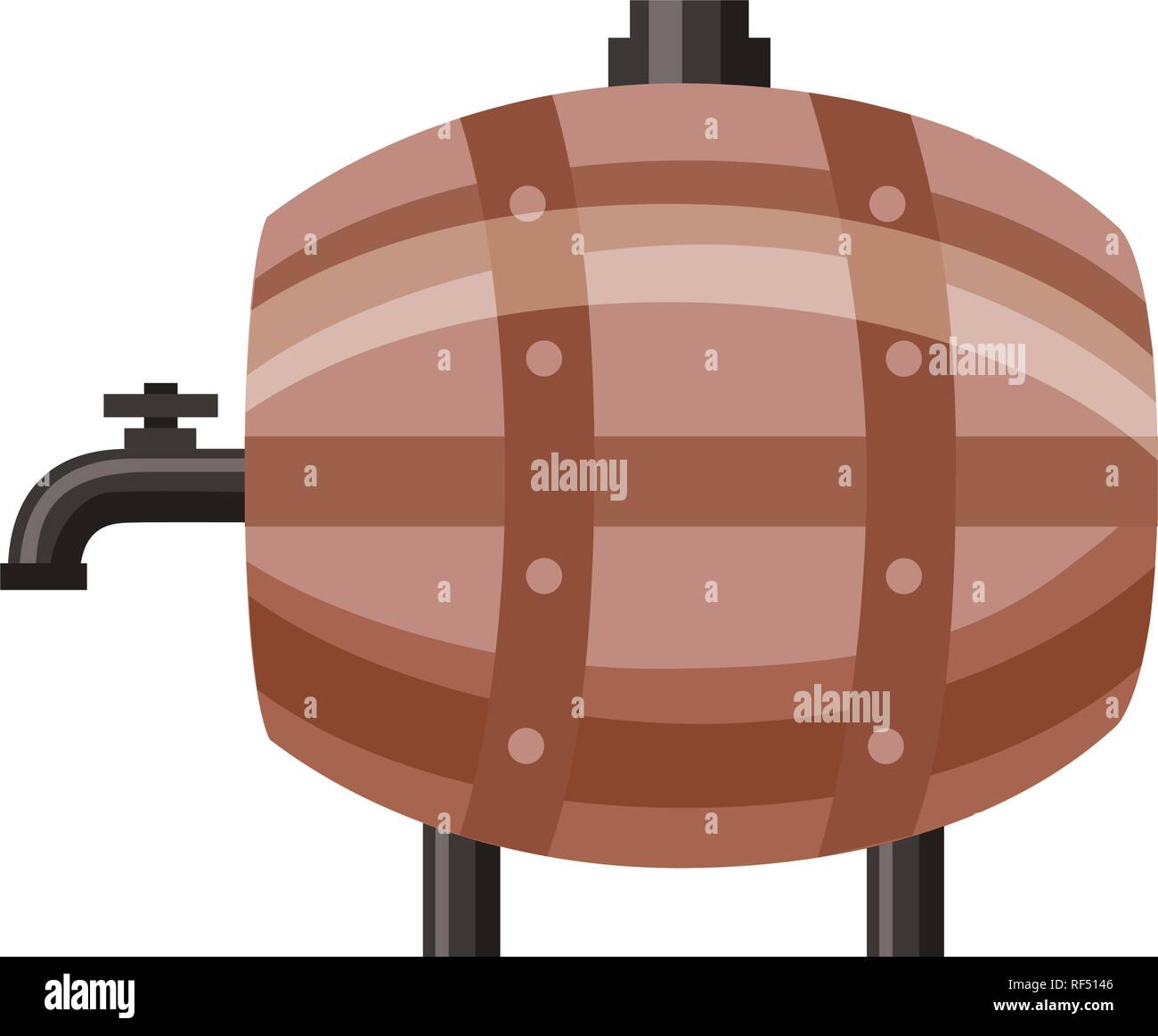 wooden barrel with tap Stock Vector Image & Art - Alamy