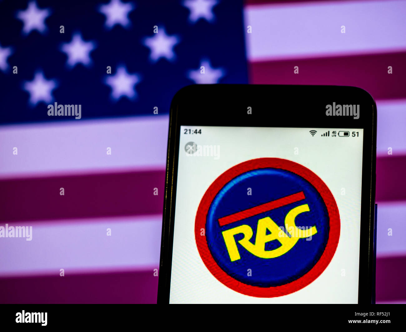 RentACenter Furniture company logo seen displayed on smart phone Stock Photo Alamy