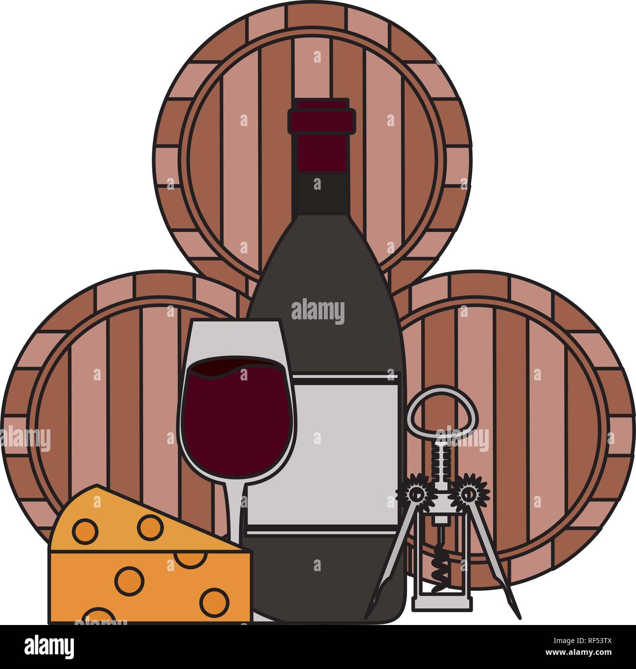 Making wine barrels Stock Vector Images Alamy