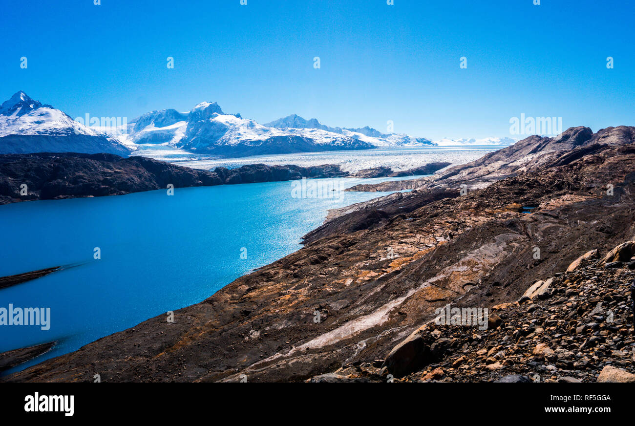 Scenic views from Estancia Cristina and Glaciar Upsala, Patagonia, Argentina Stock Photo