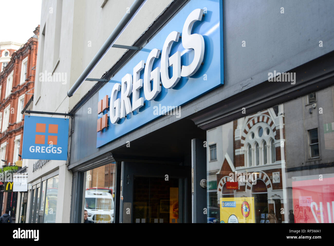 Greggs bakery and shop front Richmond, Surrey, Greater London, UK Stock Photo