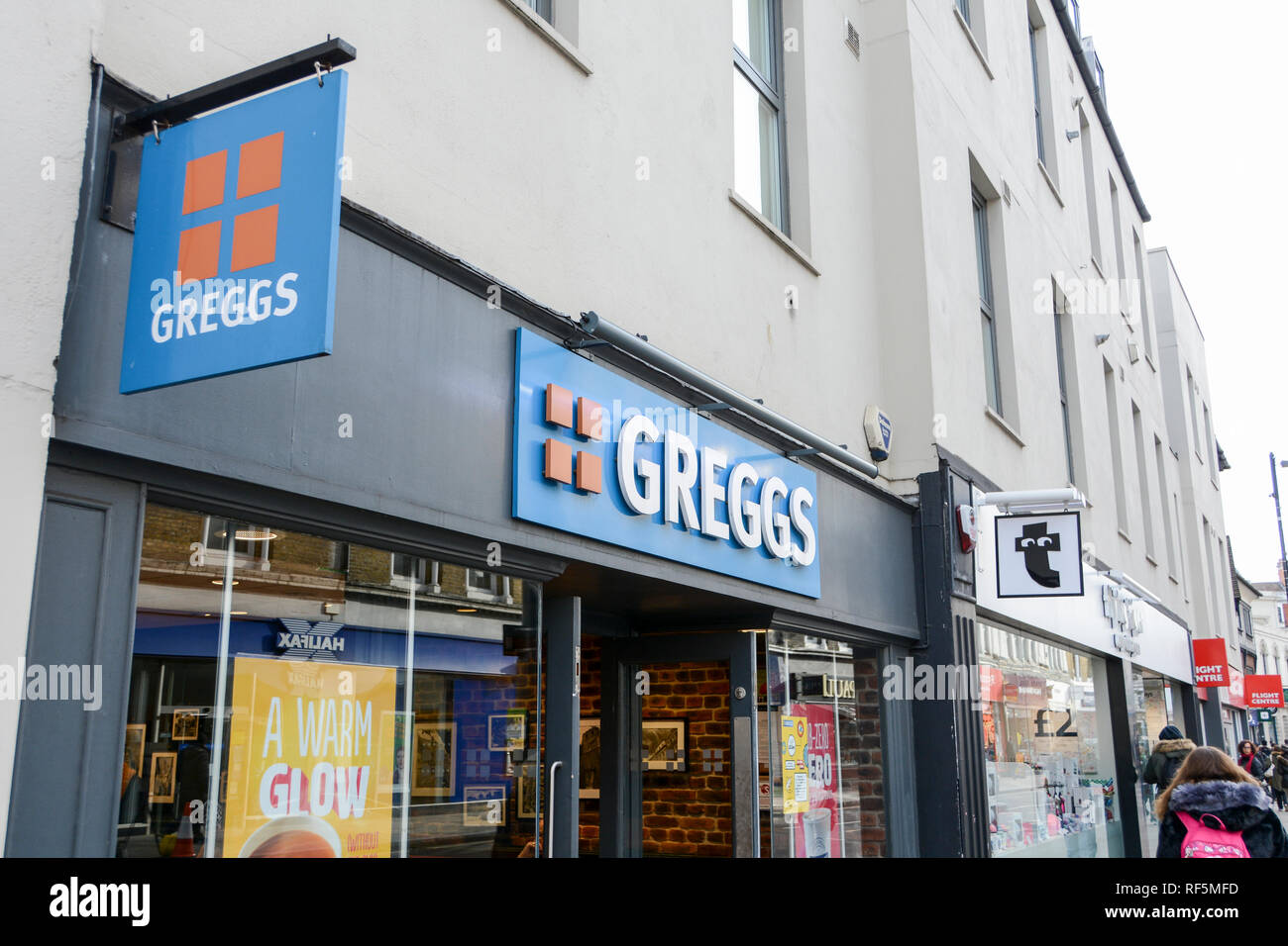 Greggs bakery and shop front Richmond, Surrey, Greater London, England, UK Stock Photo