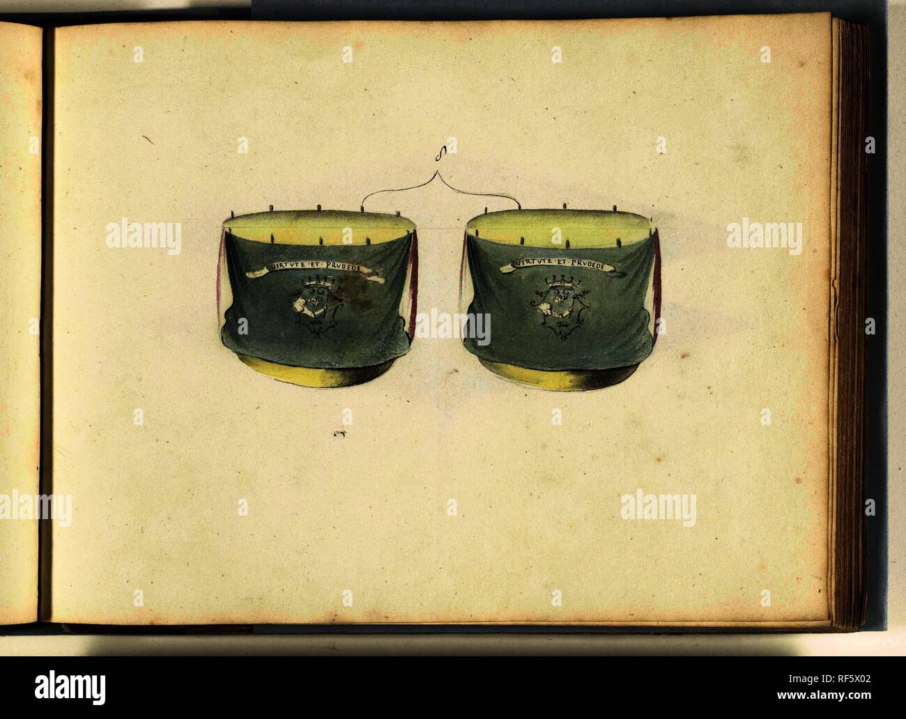 Two French timpani, captured in the battle of Oudenaarde, 1708