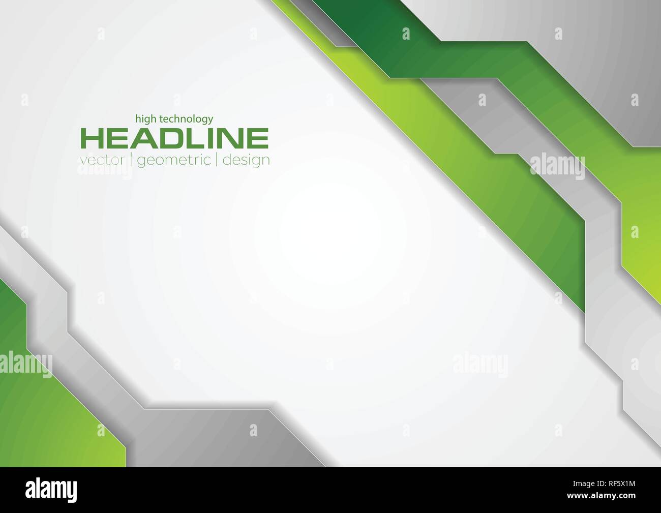 Green grey abstract technology geometric background. Vector design