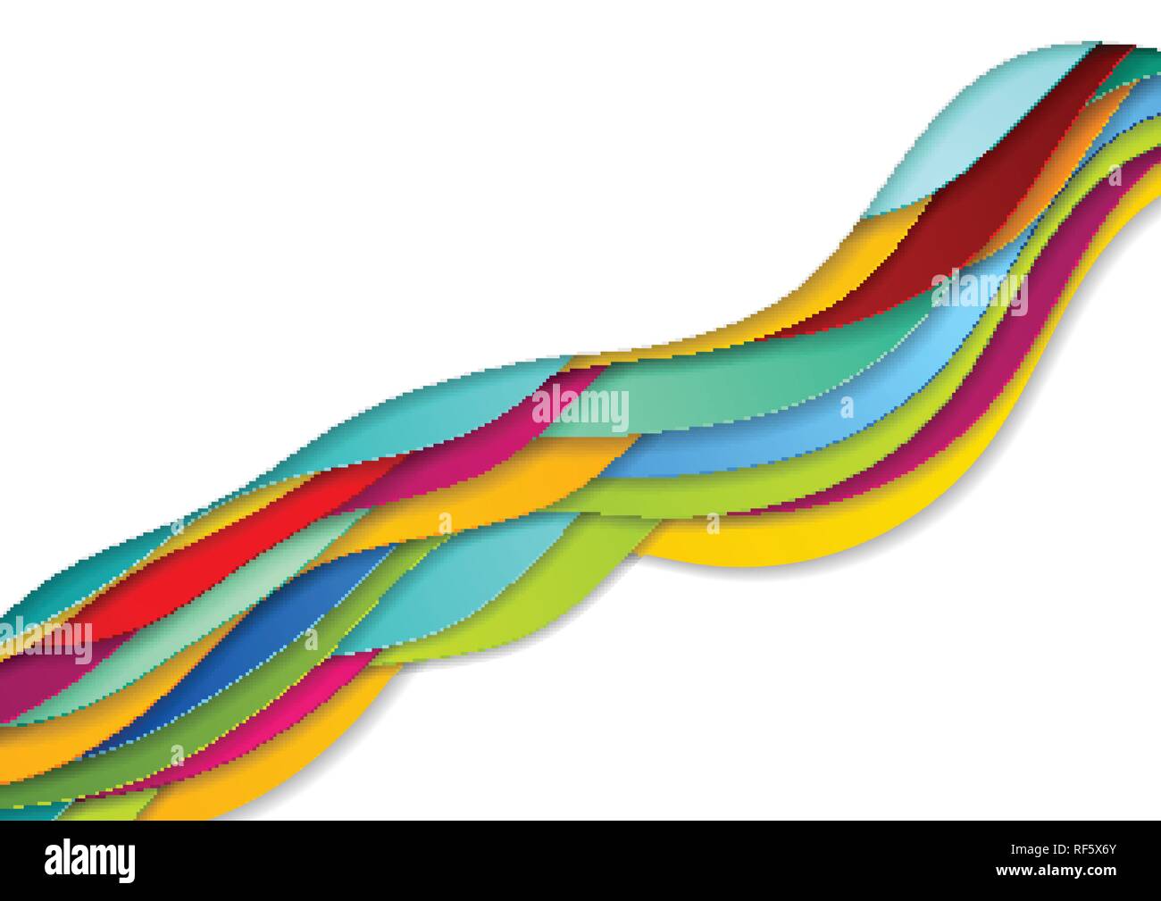 Colorful abstract waves corporate vector background Stock Vector