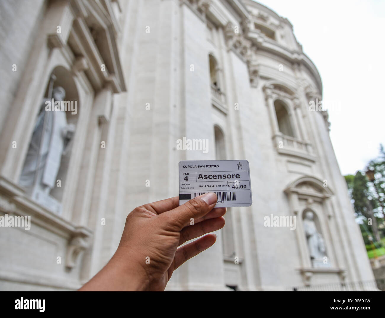 Holding a ticket to the museum of vatican hires stock photography and