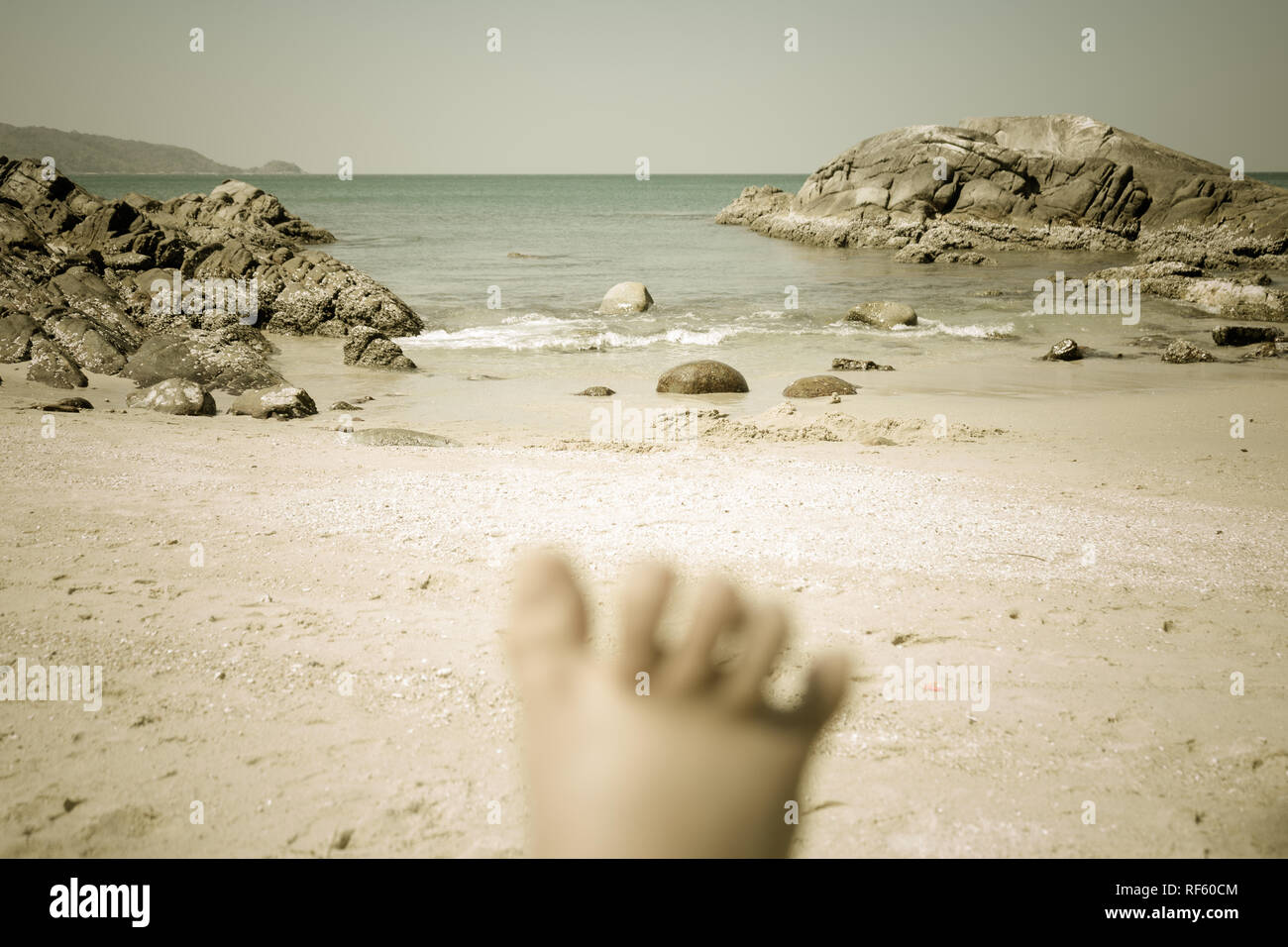 holiday at beach of malaysia. Stock Photo