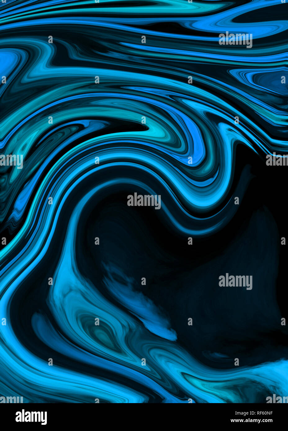 Abstract azure llquid swirl pattern for creating artworks and prints ...