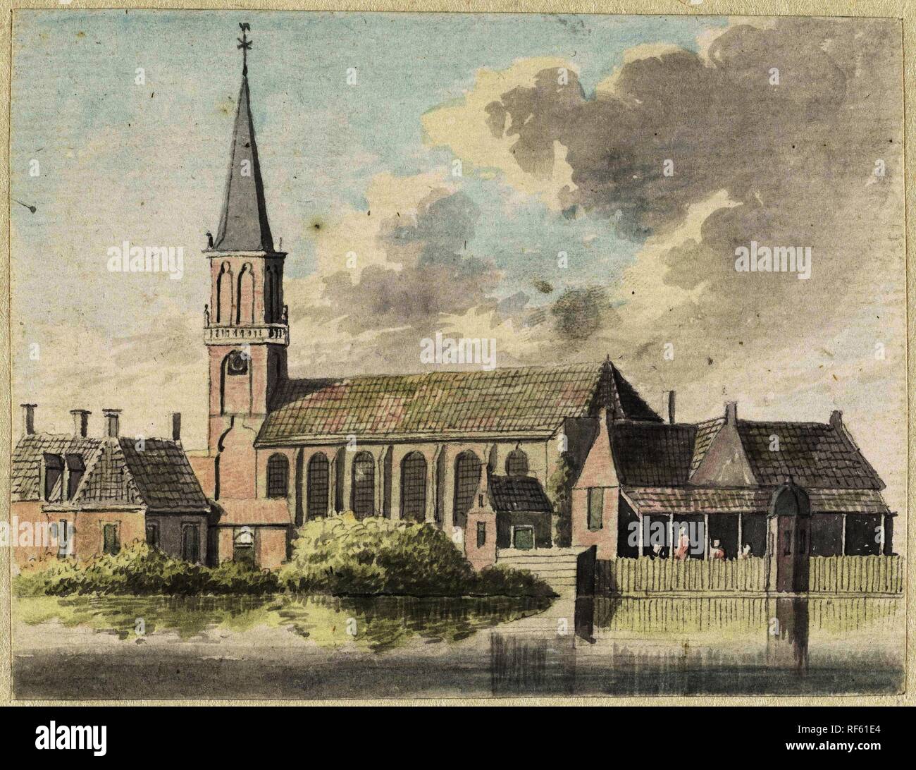 Church in Broek in Waterland. Draughtsman: Hendrik Tavenier. Dating: 1789.  Measurements: h 87 mm × w 115 mm. Museum: Rijksmuseum, Amsterdam Stock  Photo - Alamy