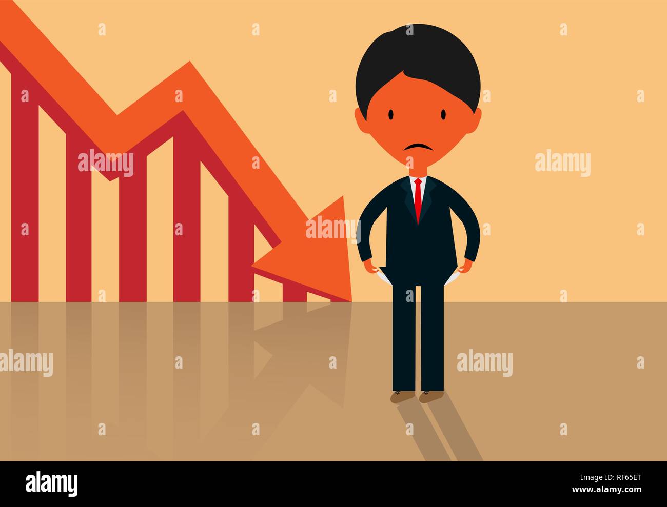 Empty pockets man Stock Vector Images Alamy