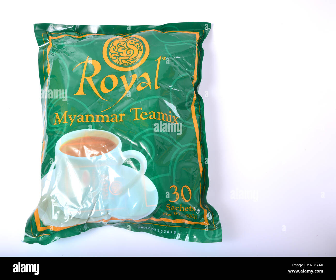 Kanchanaburi Thailand A March 7 17 Products From The Thai Border Myanmar Place Of Orign Royal Myanmar Teamix Product Stock Photo Alamy