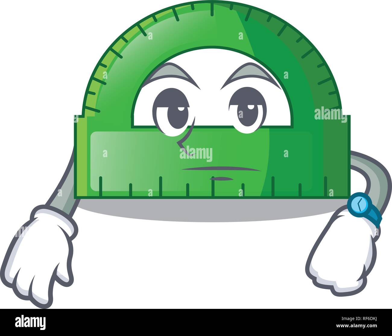 Waiting protractor isolated in the a cartoons Stock Vector Image & Art