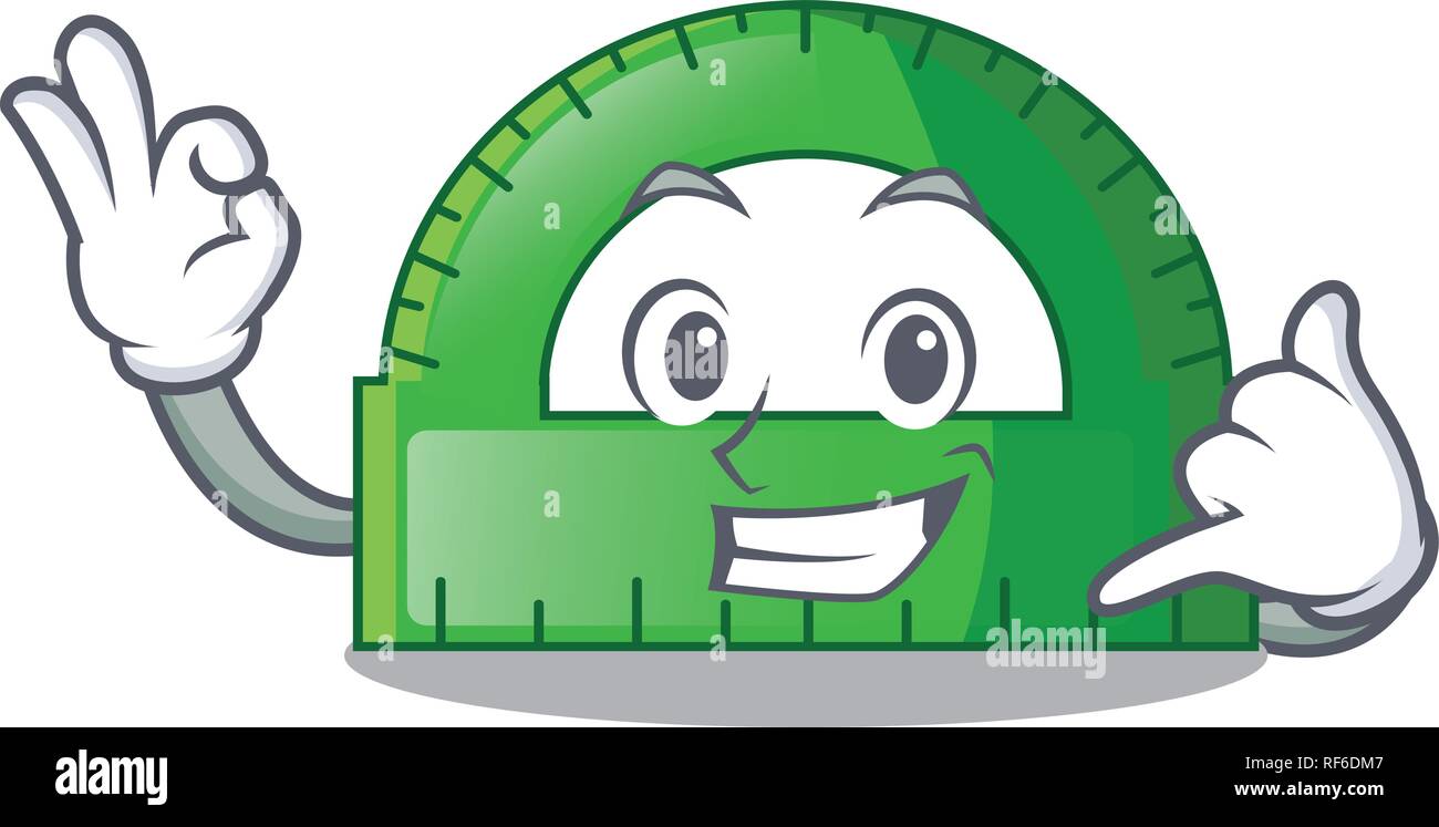 Call me protractor isolated in the a cartoons Stock Vector Image & Art ...