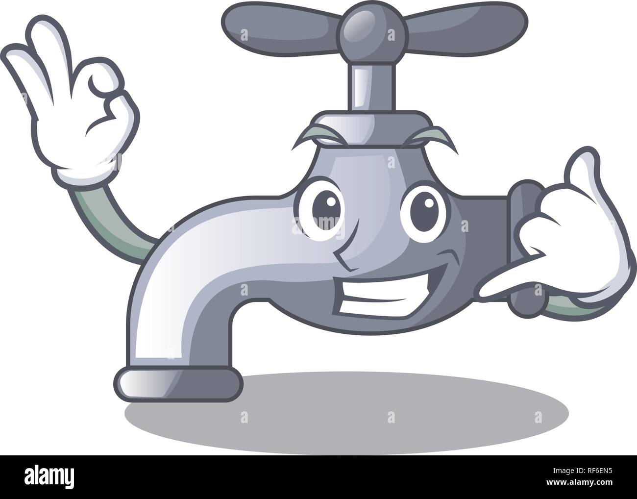 Call me water tap in shape wooden cartoon Stock Vector Image & Art - Alamy