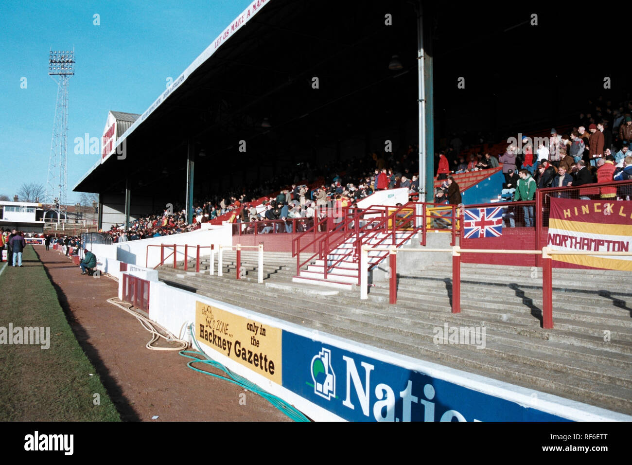 General view of Leyton Orient FC Football Ground, Brisbane Road, Leyton, London, pictured on