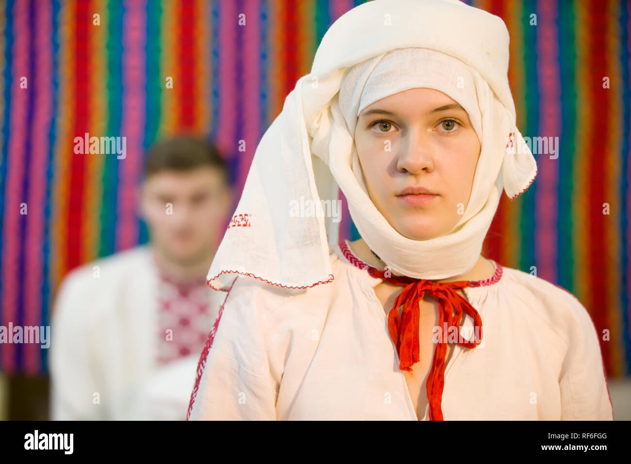 Reconstruction Of The Ancient Slavic Belarusian Ukrainian Wedding Ceremonyethnic Slavic Bride 1093