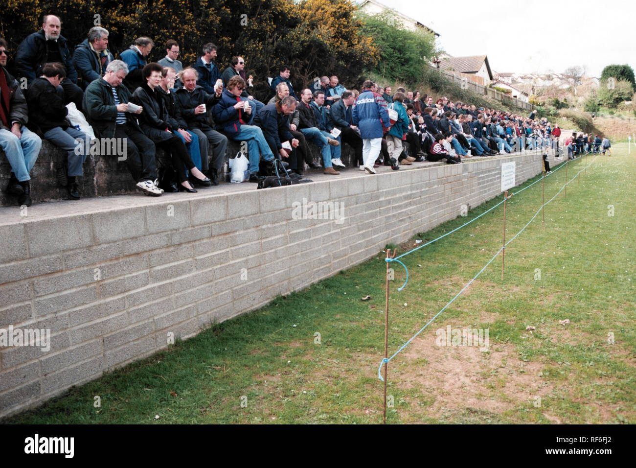 General view of Teignmouth FC Football Ground, Coombe Valley, Teignmouth, Devon, pictured on 28th March 1997 Stock Photo