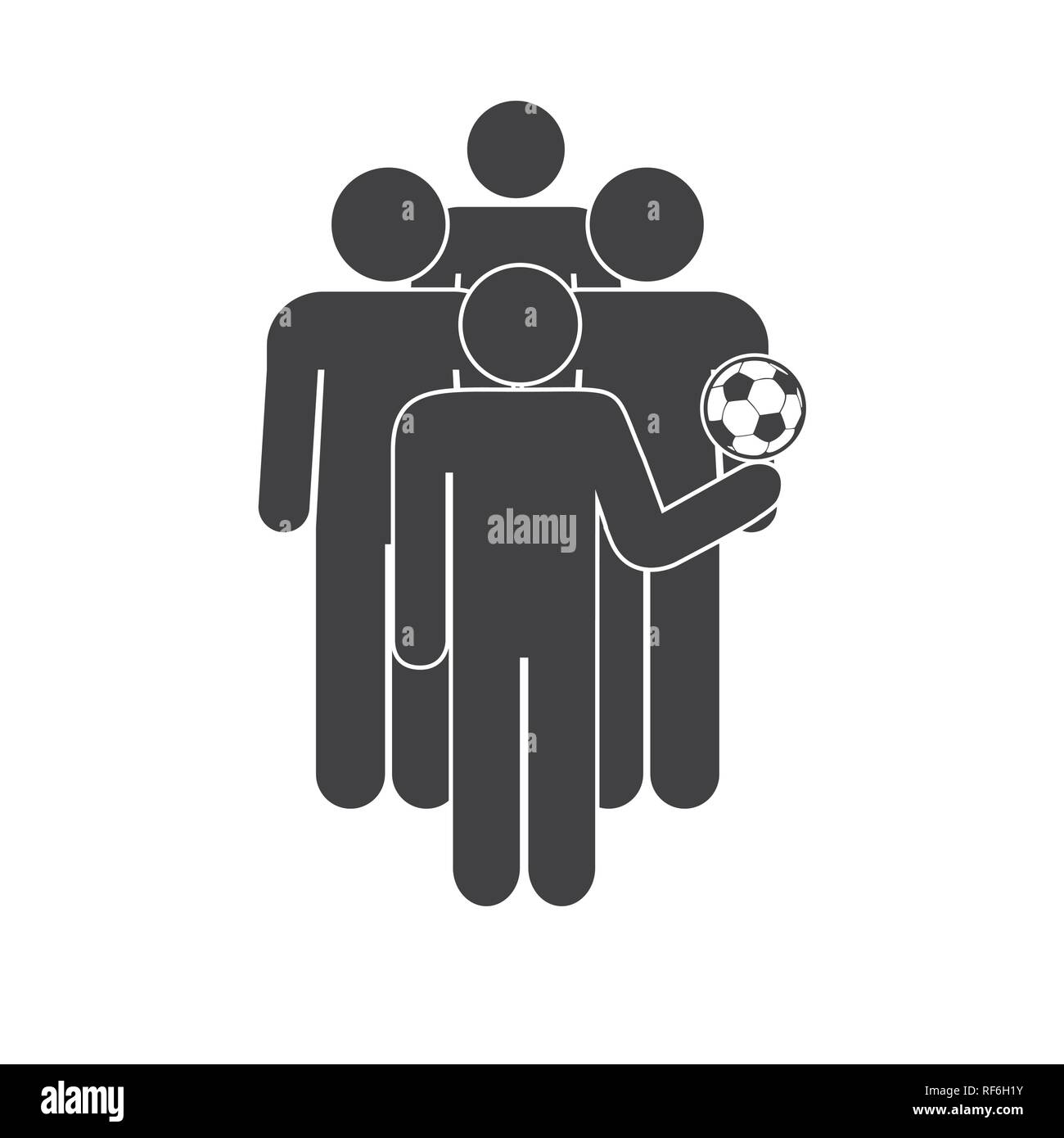 Football fans icon on white background for graphic and web design, Modern simple vector sign. Internet concept. Trendy symbol for website design web button or mobile app. Stock Vector