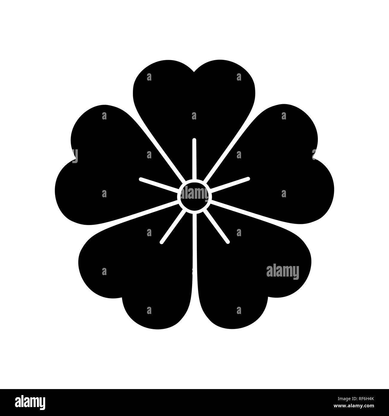 Flower icon isolated on white background. Vector Stock Vector Image ...