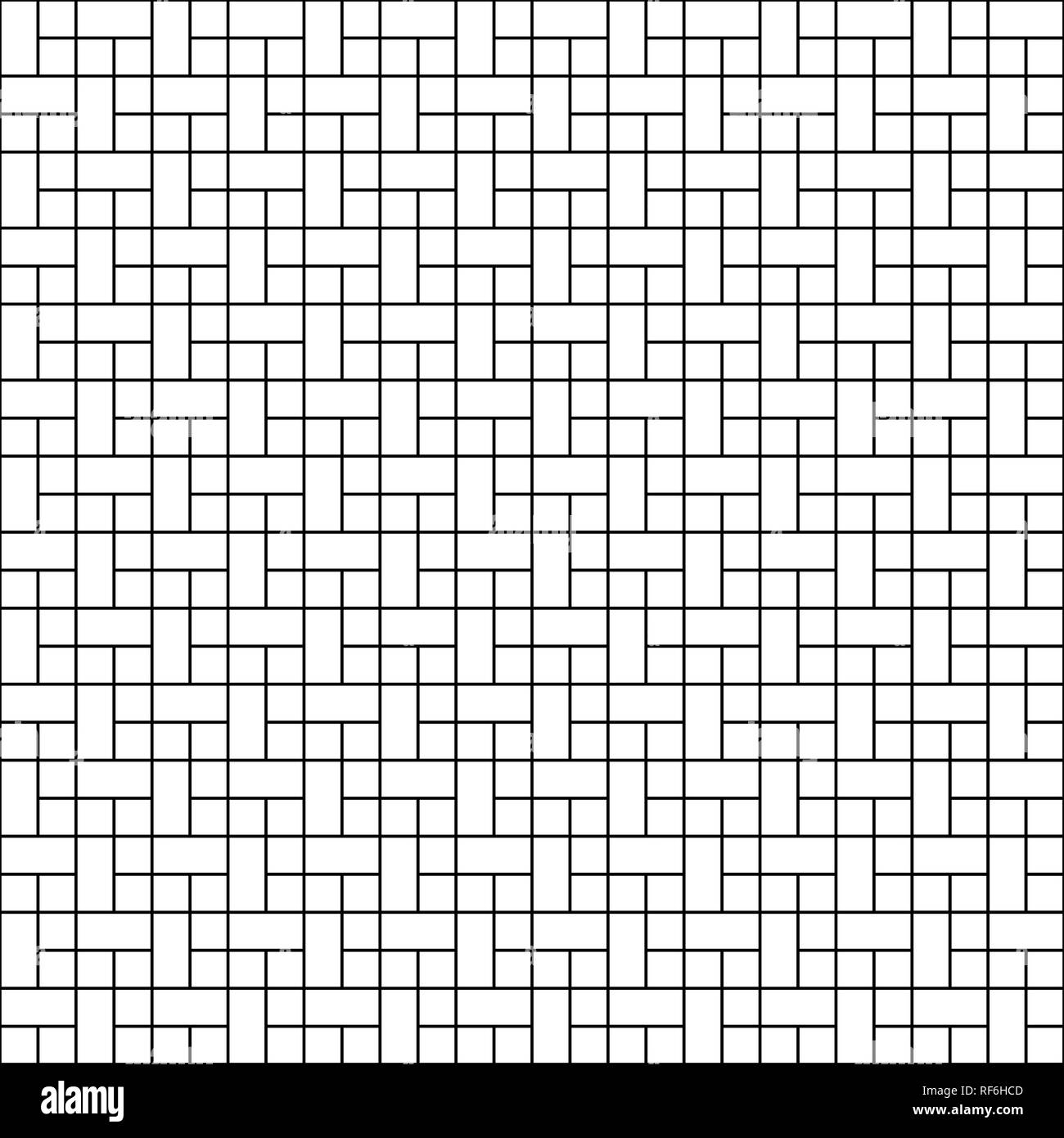 Seamless Japanese cross pattern icon isolated on black background. Vector Stock Vector