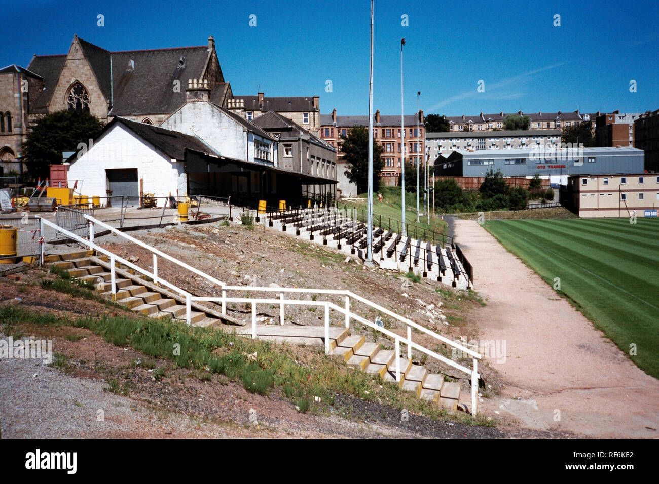 General view of Lesser Hampden, Queens Park FC Football Ground, Glasgow, Scotland, pictured on 28th July 1999 Stock Photo