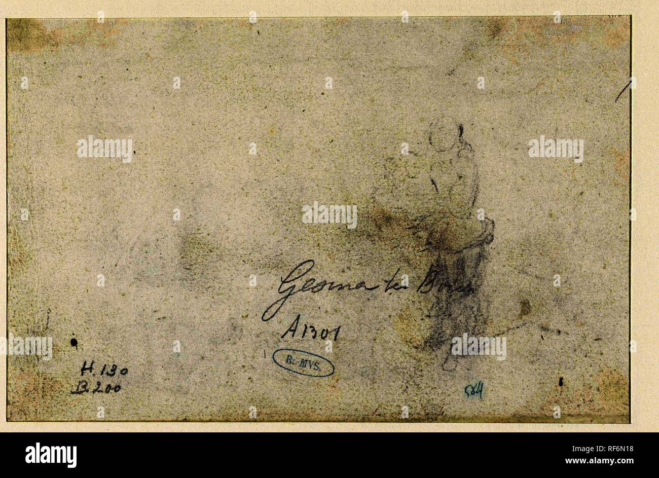 Sketch of servant. Draughtsman: Gesina ter Borch. Dating: c. 1657 -